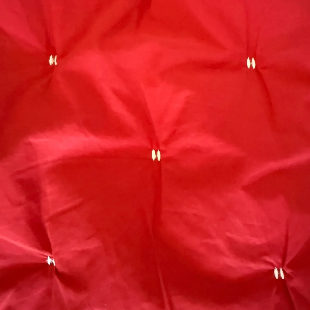West Elm Red and White pickstich quilted Pillow sham